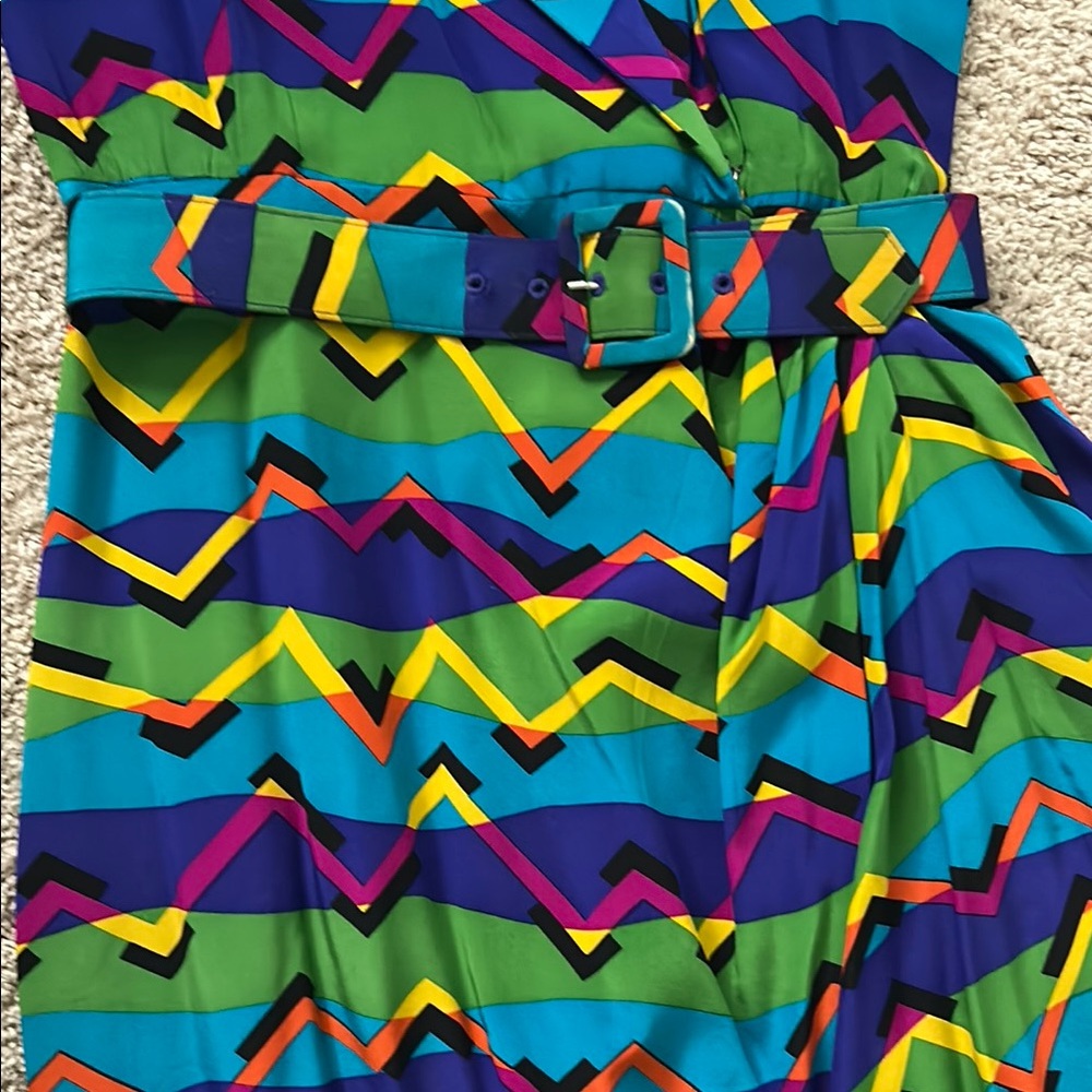 Oscar de la Renta Silk Wrap  Dress - Picture 3 of 4